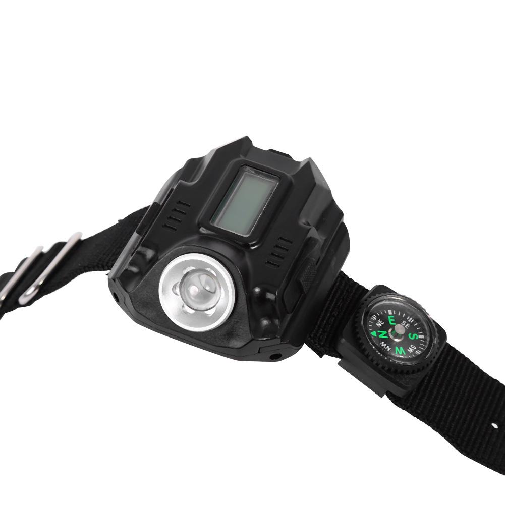 Portable LED Wrist Watch Flashlight Torch Light USB Rechargble Flashlight