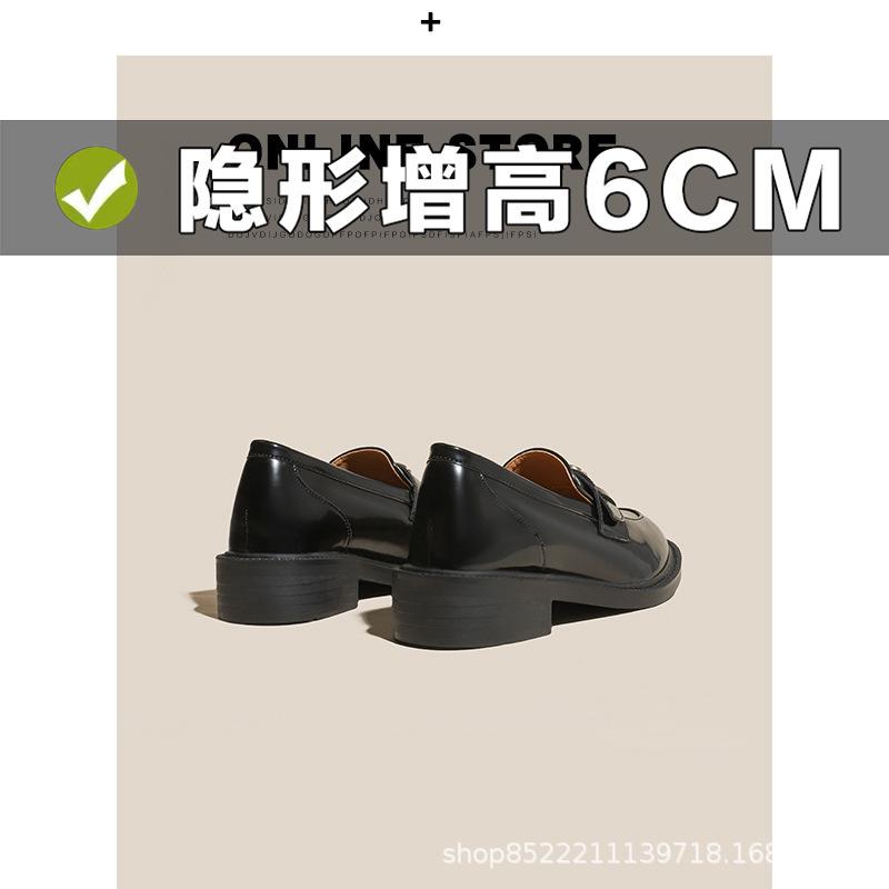Small gold coins are versatile to increase the height of single shoes, autumn and winter velvet new one-pedal middle-heeled women's shoes