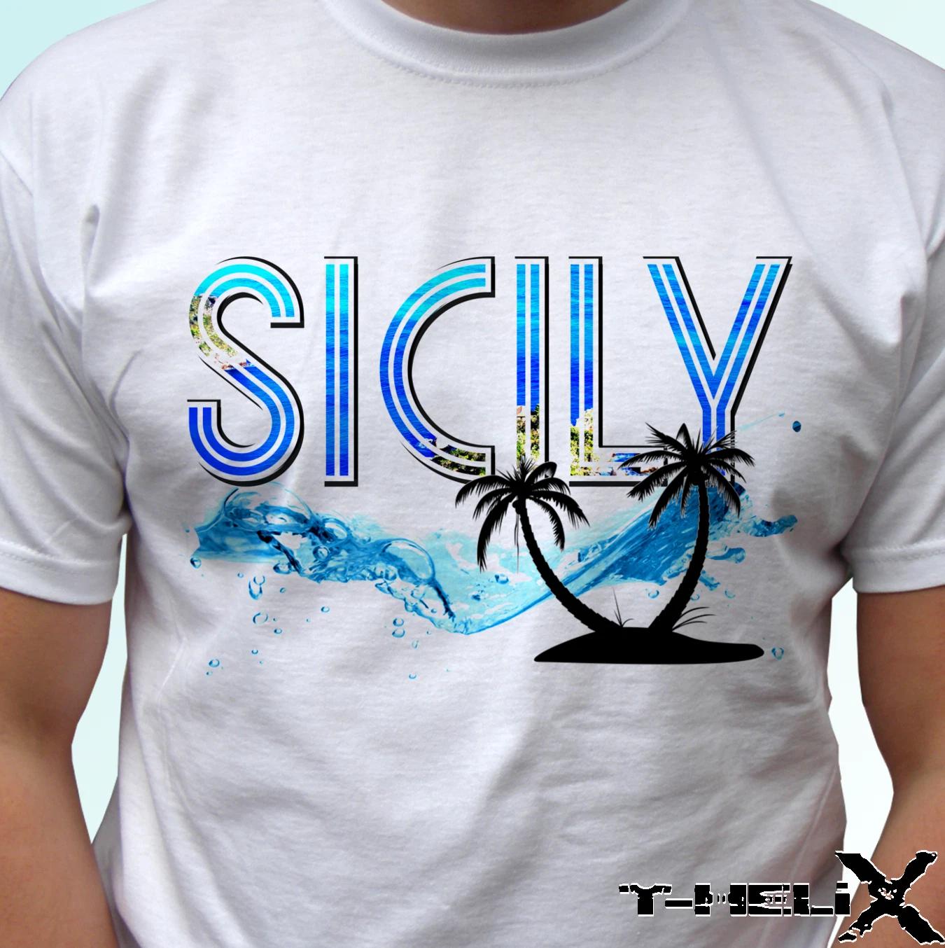 

Sicily - white kids boys T-Shirt holiday top Italy design - s s kids baby sizes 100
