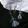 1 Pairs Vintage Skull Skeleton Dangle Earrings Exaggerated Horror Goth Punk Long Women Earrings Party