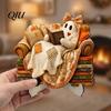 Creative Halloween Holiday Decor Cute Ghost Ornament, Cartoon Festive Wooden Statue, Theme Party Ornaments Ornament for Home Atmosphere Props