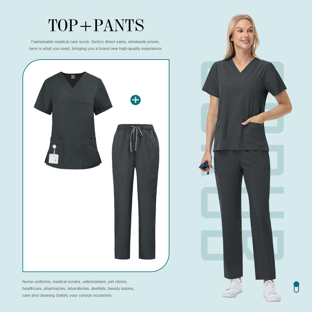 Hot Sale Soft Polyester Hospital Doctor Scrubs Nurses Accessories Nursing Articles Dental Scrub Pet Store Veterinary Uniform New