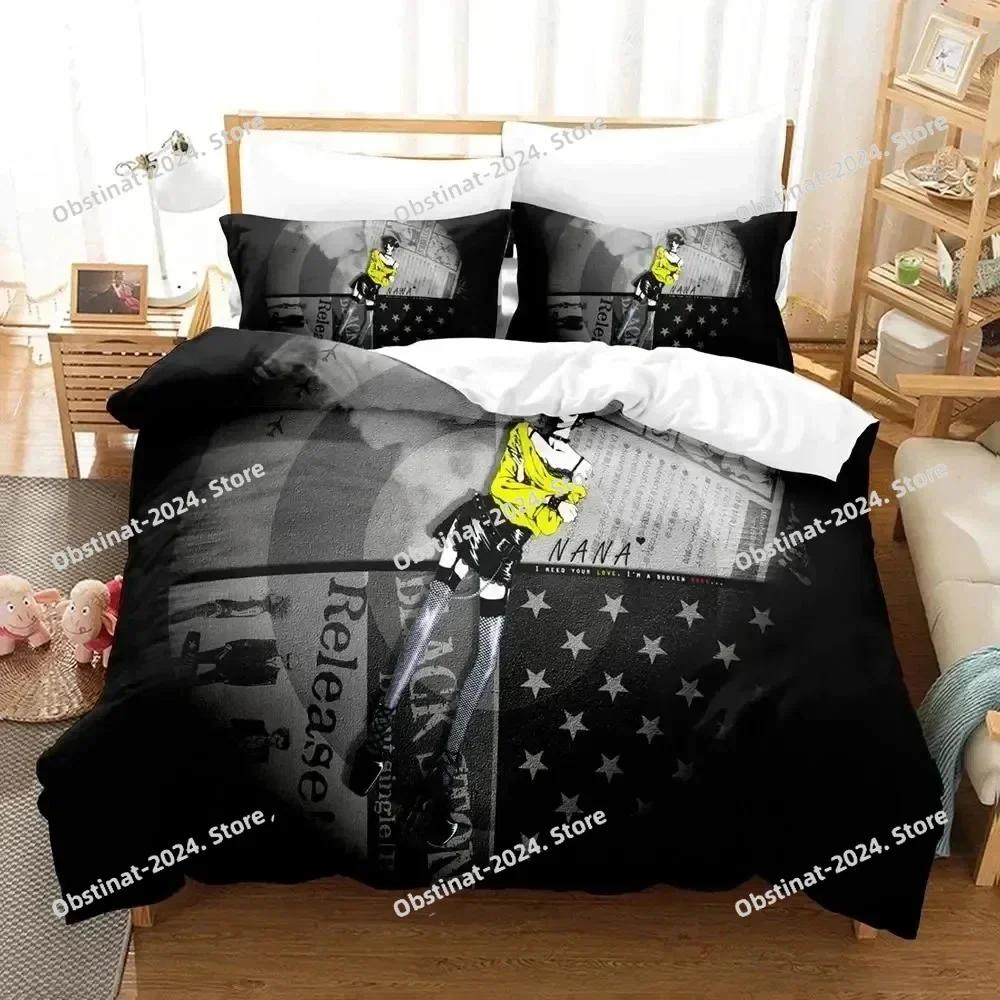 3D Anime Nana Black Stones Bedding Set Printed single Comforter Quilt Bed Cover Duvet Cover Pillow Case 3 Pieces Kids Adult Size