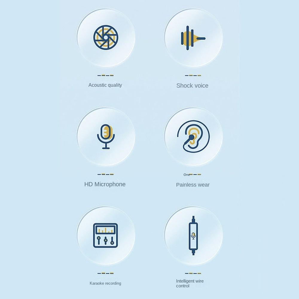 Type C Wired Earphone 3.5mm Wired Headset Stereo Wired Earbuds Gaming Earphone  Gaming