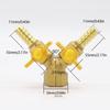 Brass 2 Way Tap Adapter Garden Irrigation 2 Way Double Tap Hose Adapter Adjustable Control Faucet Connector Adapter