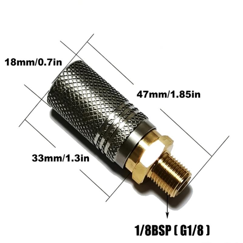 Soft Extended Air Charging Quick Joint Release Adapter Socket 1/8Bsp(G1/8) 8Mm Male Nipple Accessories