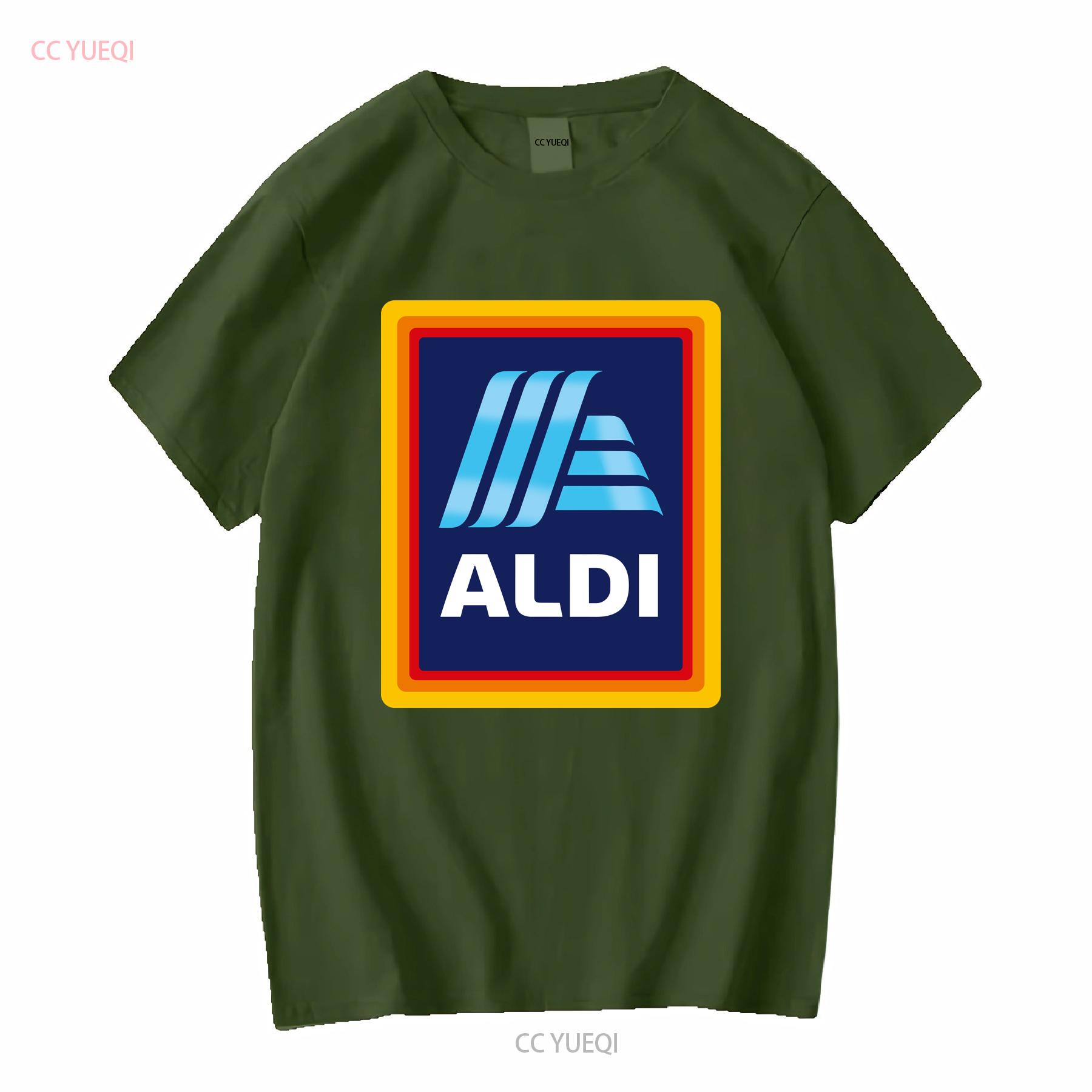 

Нова футболка з логотипом супермаркету ALDI S-5XL вінтажна прана модна дихаюча стильна повсякденна homme 2XL