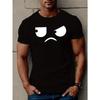 European Size Men's Casual Short Sleeve T-Shirt with Unique Geometric Print - Breathable Cotton, Round Neck, Machine Washable - Perfect for Summer