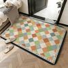 Soft Absorbent Non-Slip Rug Pattern Checked Tablecloth Floor Mat Home Decor Doormat Bedroom Floor Mat Shower Carpet