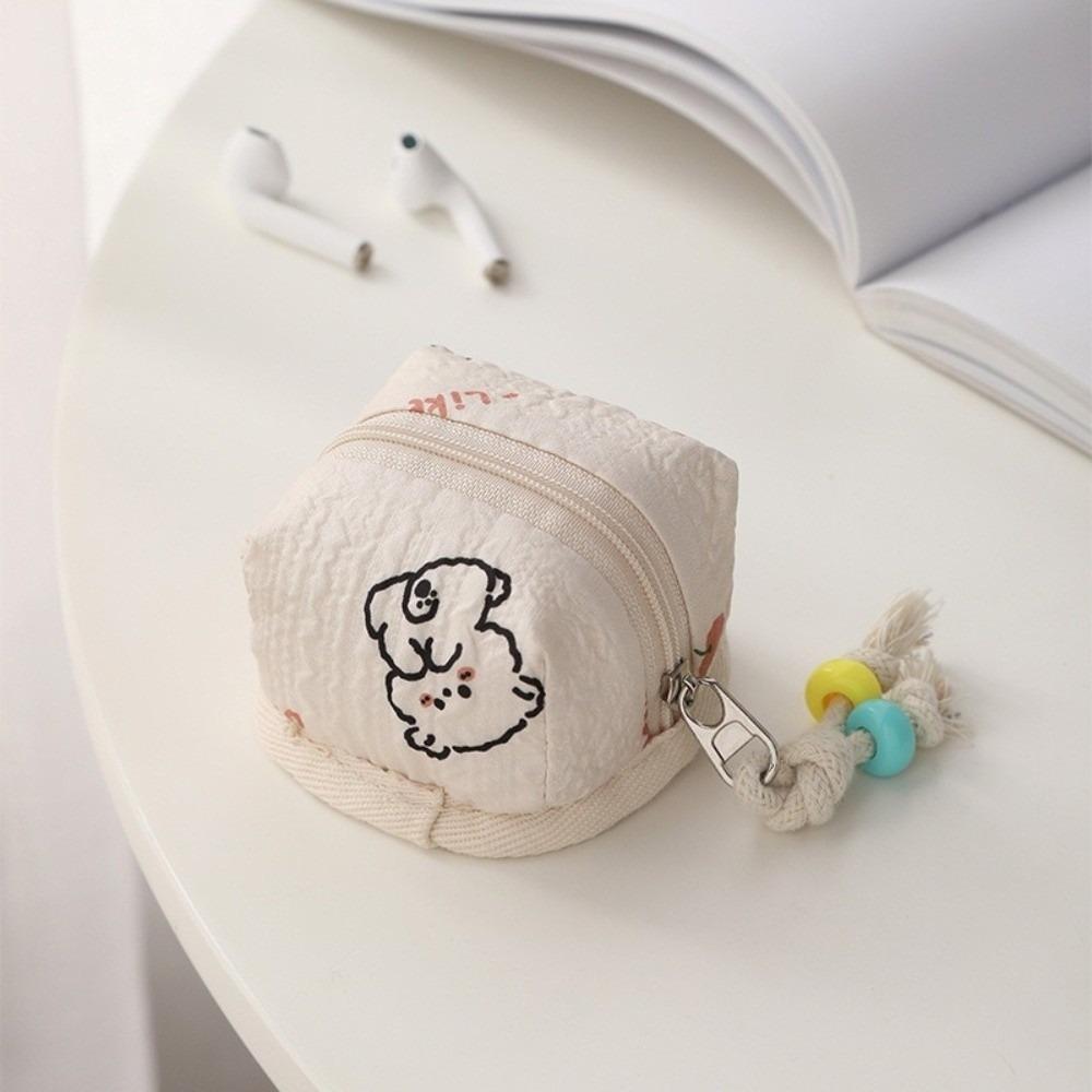 Protective Cover Polyester Zipper Storage Bag Multifunction Cute Earphone Case Portable Zipper Pouch Coins Storage