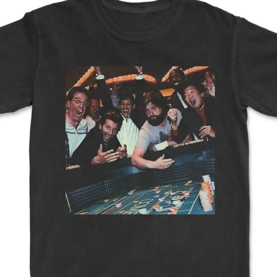 Vintage Hangover Playing Cards T-Shirt Humorous Hangover Movie Themed Tee Gift for A Partner Men's Casual Wear