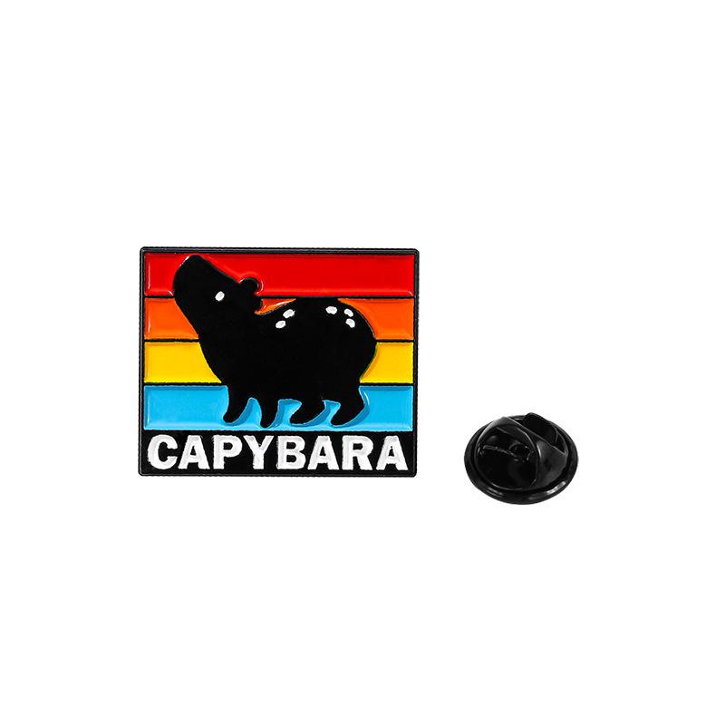 Original Cartoon Katze Metall Brosche Niedliche Tier Serie Schwarze Katze Pistolen Abzeichen Heiß verkaufte Pin Zubehör