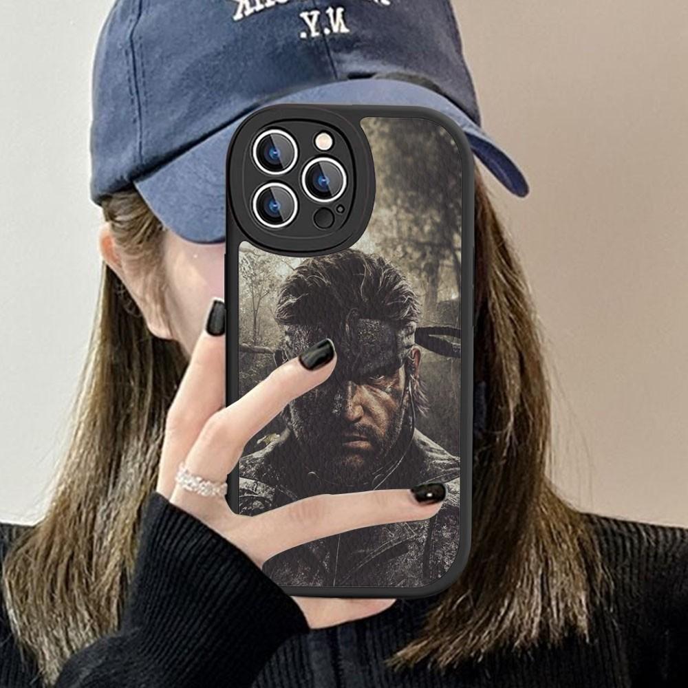 M-Metal Gear S-Solid Game Phone Case Hard Leather For IPhone 16 15 14 13 12 Mini 11 14 Pro Max Xs X Xr 7 8 Plus Fundas