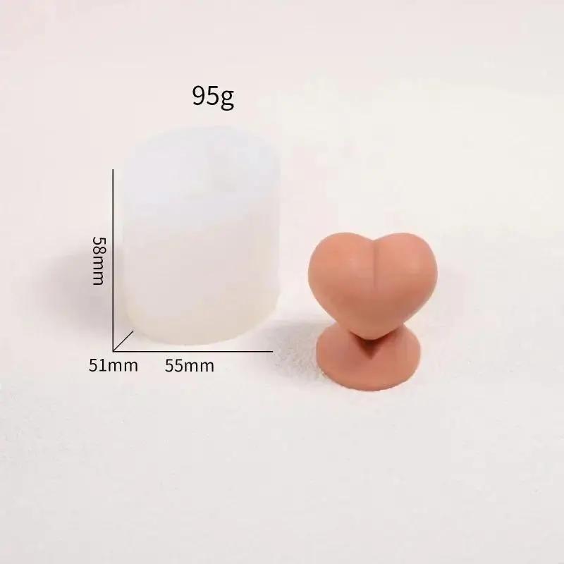 Creative Love Silicone Handmade Candle Mold Heart Shape Chocolate Ice Cake Baking Mold Home Decor Crafts Gypsum Resin Soap Tools