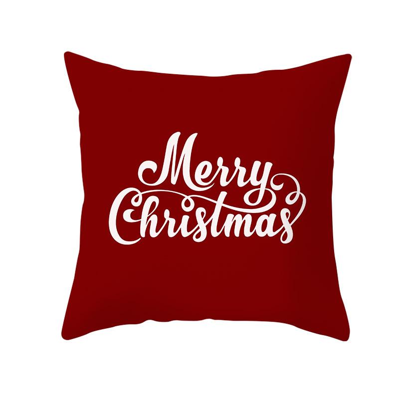 Red Series Christmas Pillow Covers for Home Use, Peach Skin Pillow Covers, Sofa Cushion Covers