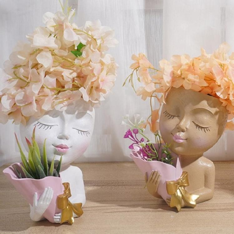 Vase Moulds Human Shape Silicone Material for Making Concrete Resin Flowerpot
