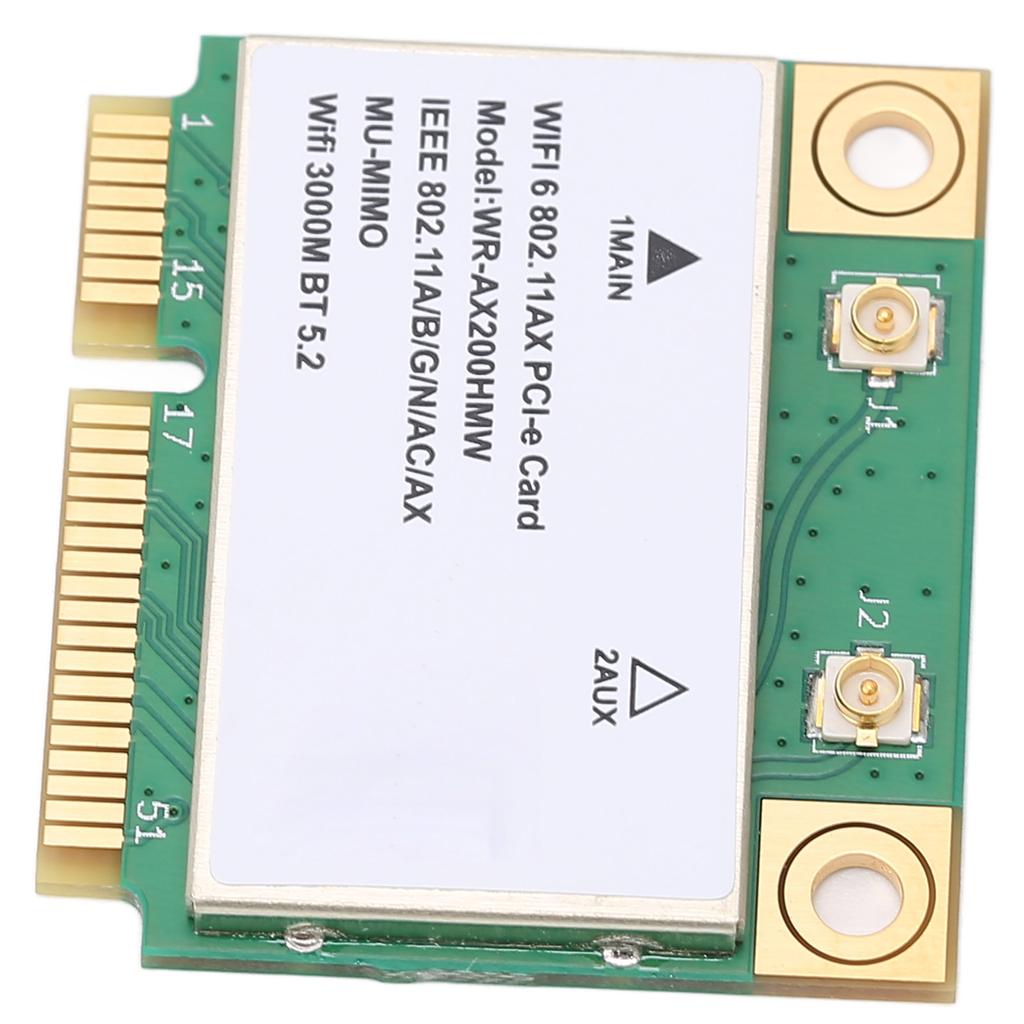 Wireless Net Card 2.4G 5G Dual Band 2974M WiFi6 MU MIMO Multithreading Technology Wifi Card with Mini PCIE for Laptop