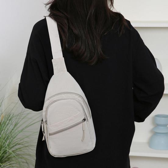 Bolso Cruzado de Pecho para Mujer Gran Capacidad Impermeable Correa Ajustable Cremallera Bolso Cruzado al Hombro Único para Viajes al Aire Libre Bolsita Deportiva