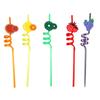 5Pcs Fruit Shaped Silicone Straws Twist For Smoothie And Drink Drinking Tubes For Home School Event