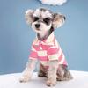 Dog Short Sleeved Shirt Casual PoloStriped T-Shirt Summer Clothing for Puppies