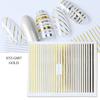 Nail Art Sticker Gold Colour Geometry Shapes PET Material Long-lasting Nail Art Sticker For Salon