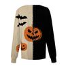 Damen Lässiger Langarm Einreiher Halloween-Print Pflegekraft Cardigan Knopfleiste Vorne Leichte Strickware