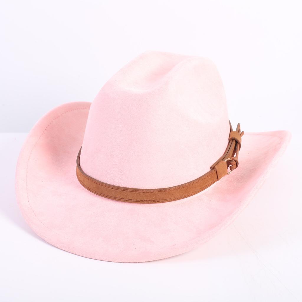 New Color Western Cowboy Hat Men's and Women's Commuting Versatile Simple Wind Wide Brim Top Hat Sun Hat
