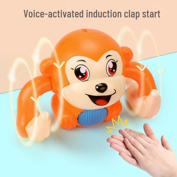 Electric Rolling Monkey Toy with Lights & Music for Early Childhood Education
