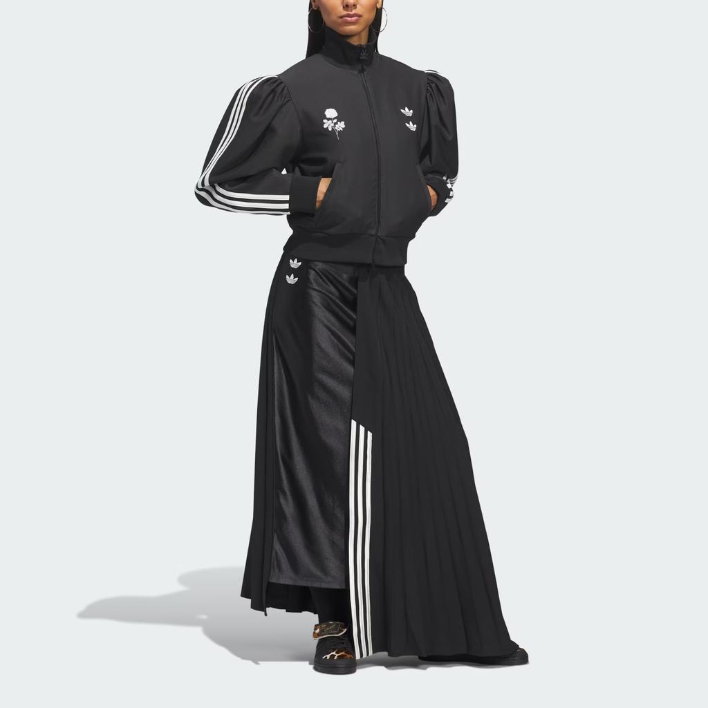 adidas Originals X Willy Chavarria FW25 Pleated Striped Minimalist Comfortable Casual Long Skirt Women Skirts KD9352