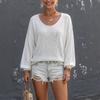 Women's Crew Neck Knitwear, Solid Color