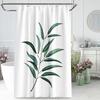 Tropical Green Plant Shower Curtain Leaves Printed Washable Bath Curtain Waterproof Polyester Fabric Bathroom Accessories Modern