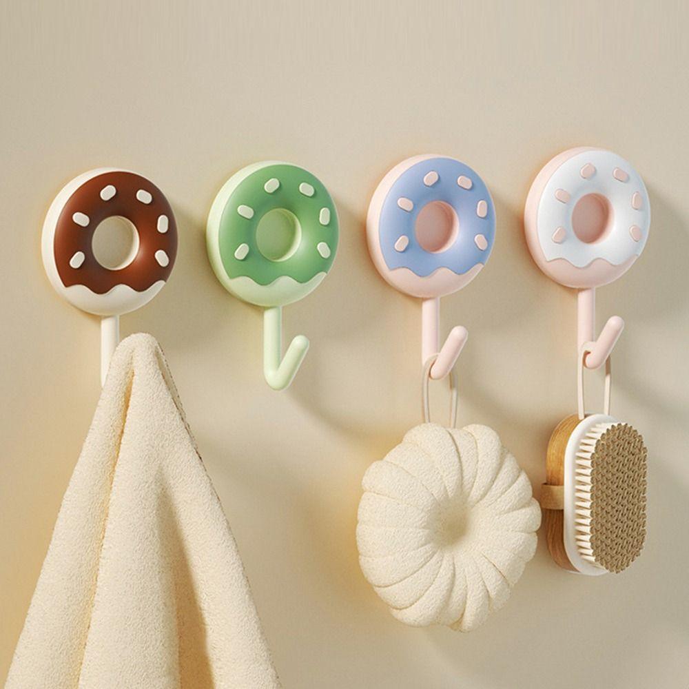 

6PCS Traceless Sticky Hooks Punch-free Storage Racks Gifts Hanging Rack рожевий