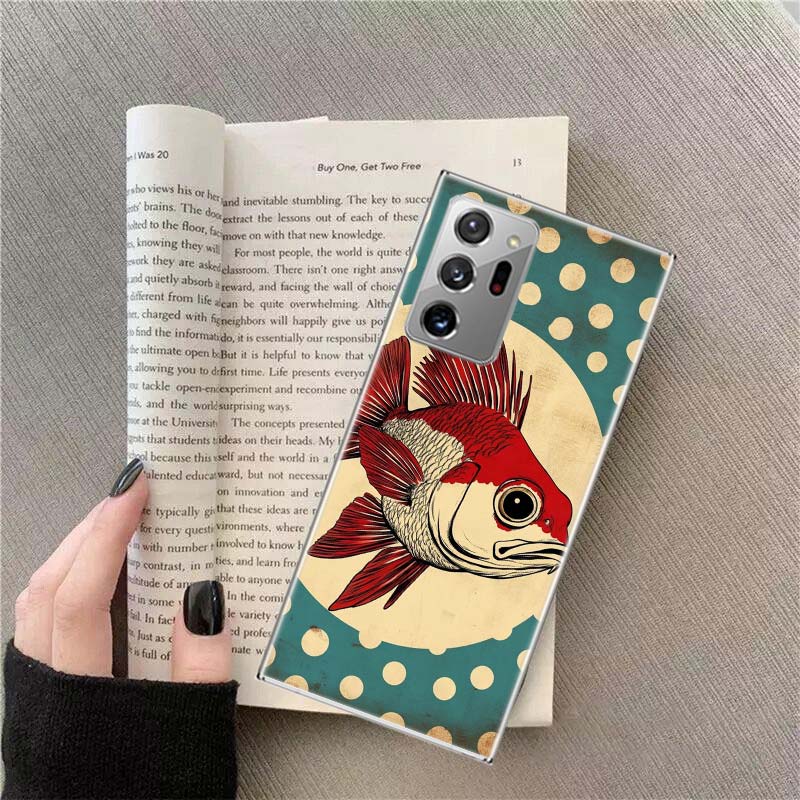 Pop Art Drawing Ideas Fish Phone Case For Samsung Galaxy S25 Edge S24 S23 FE S22 S26 Ultra S21 S20 S10 Plus Capa Soft