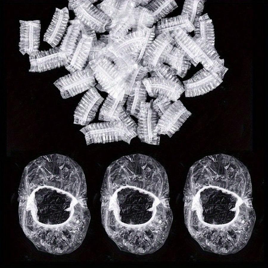 100pcs Disposable Plastic Wrap Bags, Household Plastic Wrap Bags, Elastic Plastic Food Cover Bags, Kitchen Supplies Gadgets