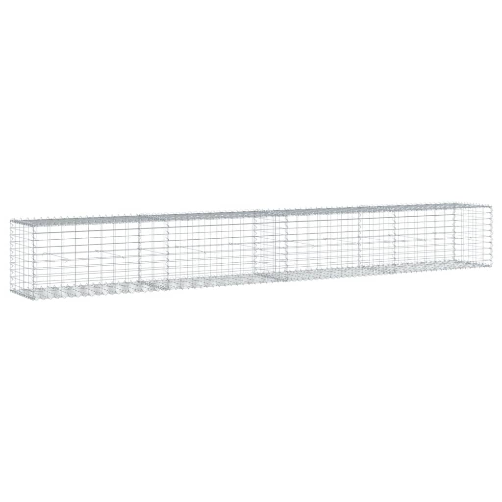Gabion Basket with Lid 400 X 50 X 50 Cm Galvanized Iron