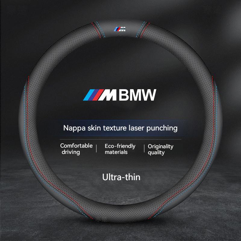 For BMW M X1 X3 X4 X5 X7 M3 M4 M5 E46 E39 E60 E90 E91 E36 E87 F10 F20 F30 Car Anti-slip Carbon Fiber Suede Steering Wheel Cover