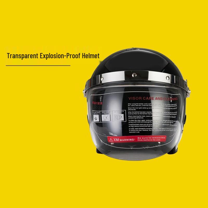 Casca de protecție transparentă Junshi cu vizieră neagră