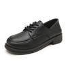 2026 Spring Autumn Women's Black Lace-Up Oxford Shoes Comfortable Daily Office & Casual Shoes