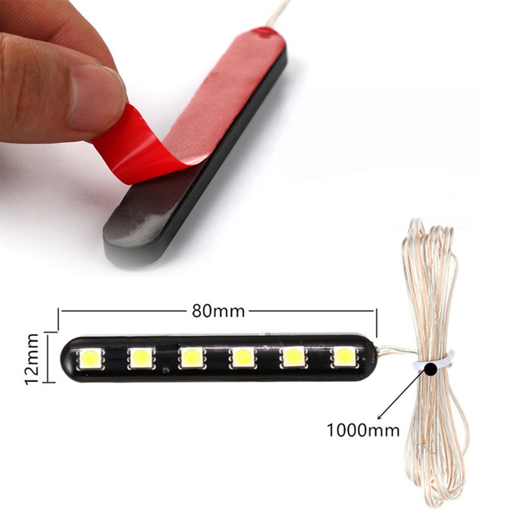 Rücklichtstreifen Stroboskoplichter Kit LED Motorrad LKW ATV Set Seite Hinten 2PCS ABS+LED Praktisch Einfach zu installieren