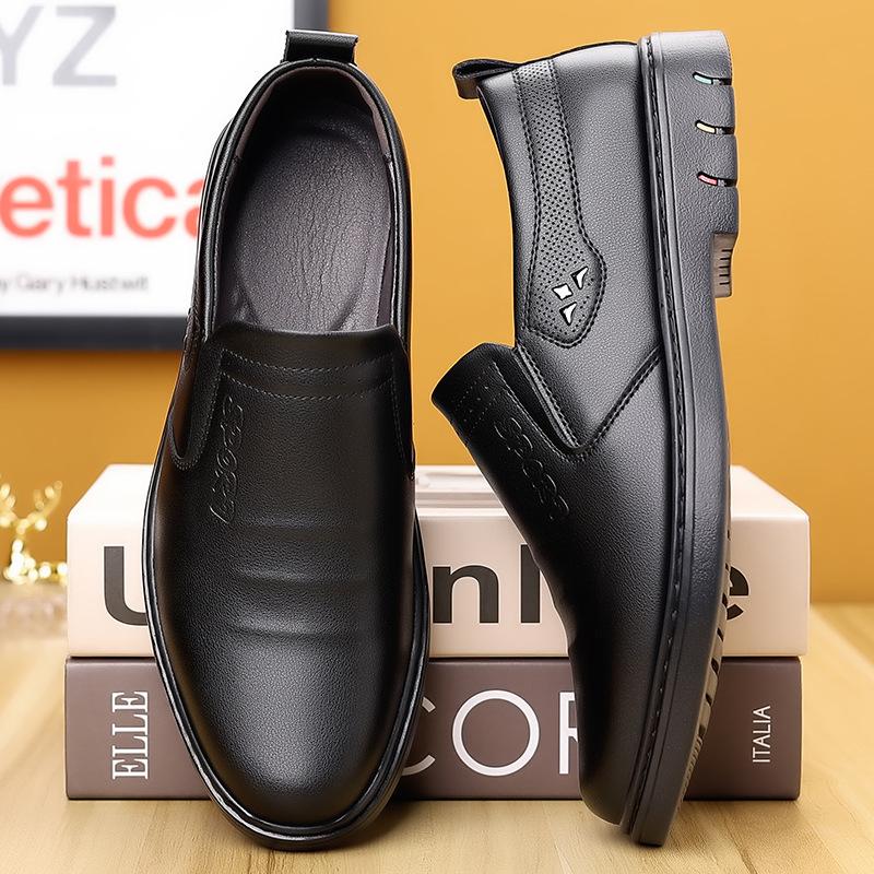 Large size new casual men's shoes British breathable men's business casual soft leather shoes foot casual leather shoes