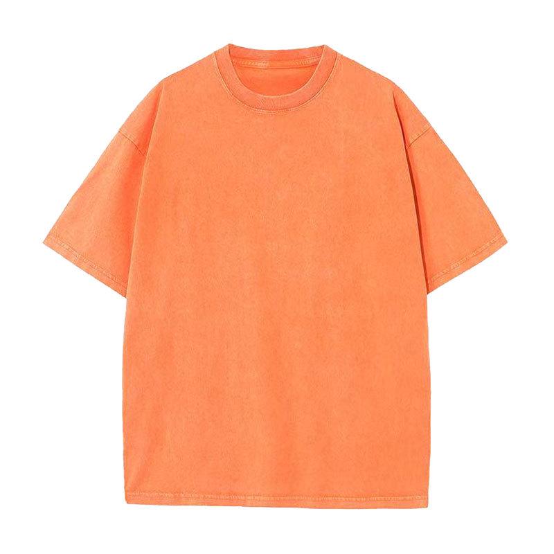 

Однотонная мужская винтажная выстиранная футболка - Коллекция 2024 года с коротким рукавом 2XL