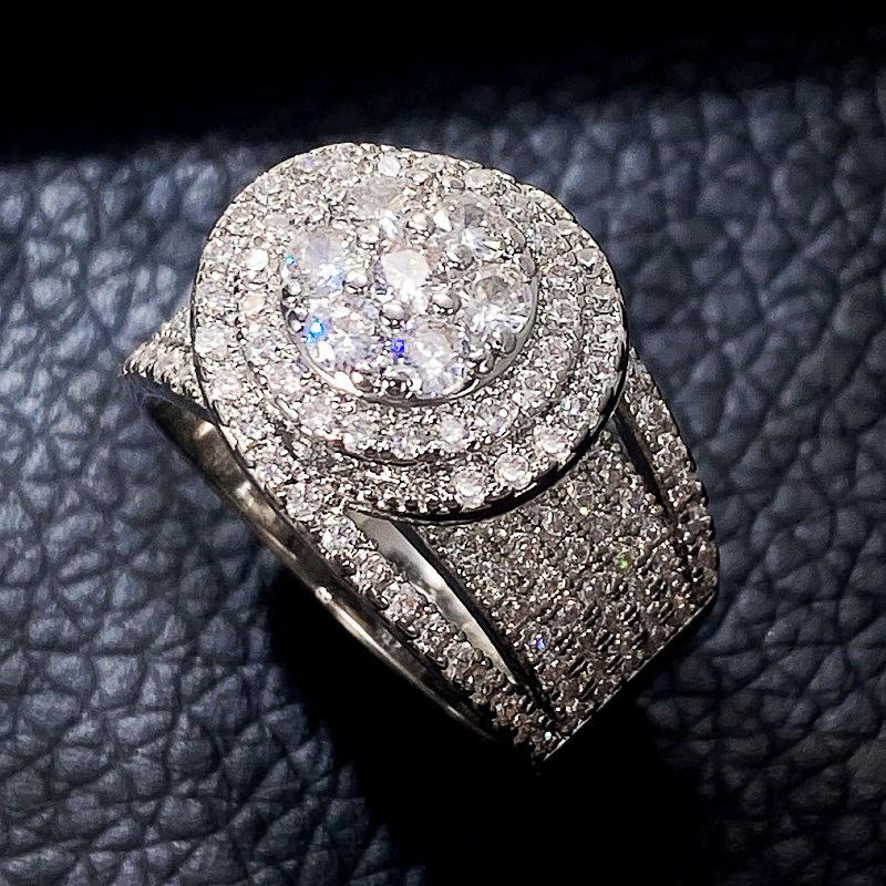 Huitan Bling Bling Cubic Zirconia Rings for Women Gold-color/-color Luxury Wedding Rings Proposal Engagement Bands Jewelry