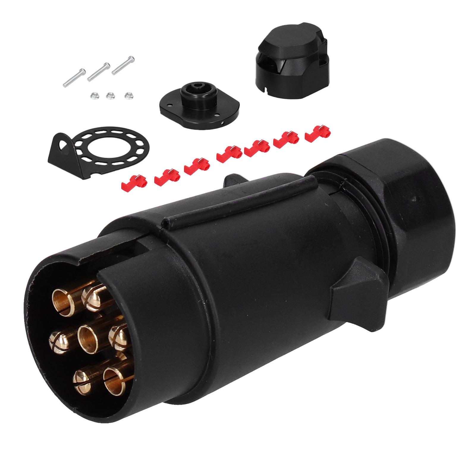 7-контактный штекер прицепа, соединитель, адаптер проводки, медный контакт для коммерческого автомобиля, прицепа, дома на колесах, легкового автомобиля