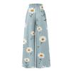 Women's Palazzo Pants Boho Floral Wide Leg Trousers Summer Beach High Waisted Flowy Pants With Pockets