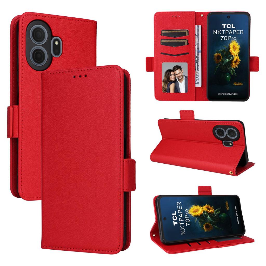 Flip Cover compatible for TCL NxtPaper 70 Pro PU Leather Phone Case Full-Body Protection with [RFID Blocking]