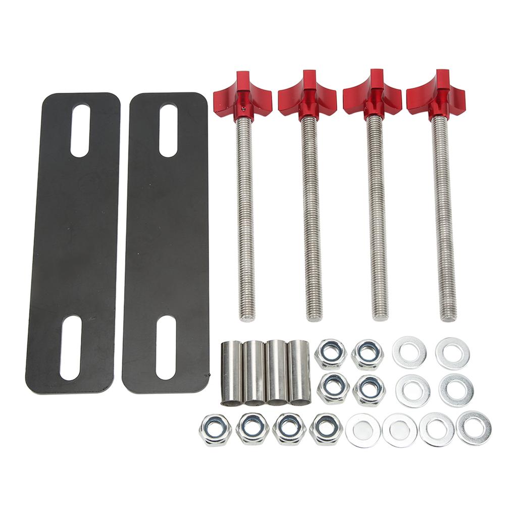 Off Road Traction Board Mounting Pins Adjustable Brackets Set for 4.72‑6.69in Recovery Tracks Red