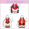 Cartoon Character Waterproof Apron With Digital Print For Holiday Party And Family Use