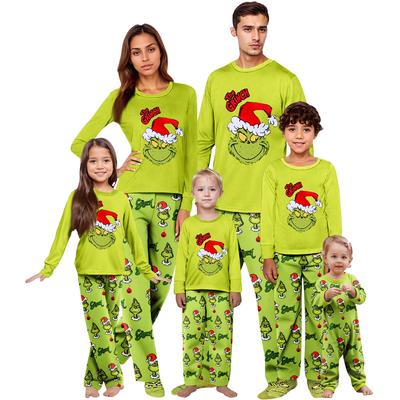 Weihnachtsdruck Eltern-Kind Hausanzug Langarm-Oberteil und Hose