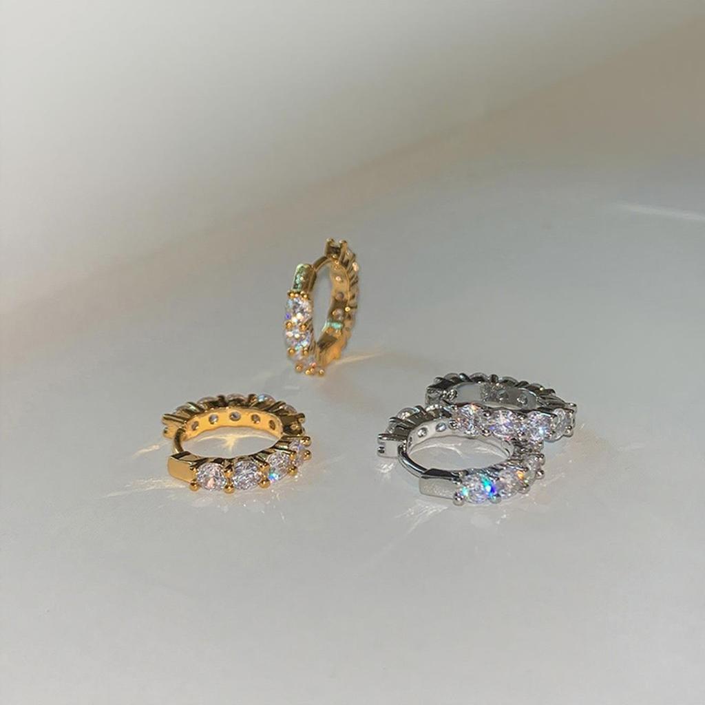 Elegant French Minimalist Zircon Earrings: Unique, Luxurious, and Versatile Design