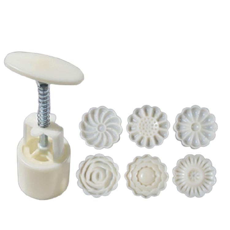Various Shape Mooncake Mold DIY Hand Pressure Fondant Mooncake Mould with Stamps